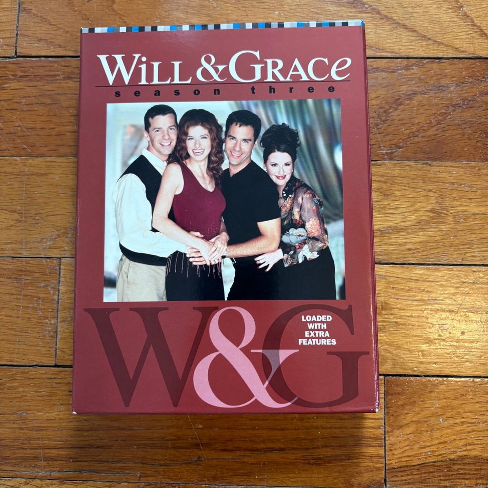 Will & Grace DVD Season Three Red Box Set 4-Disc Extra Features